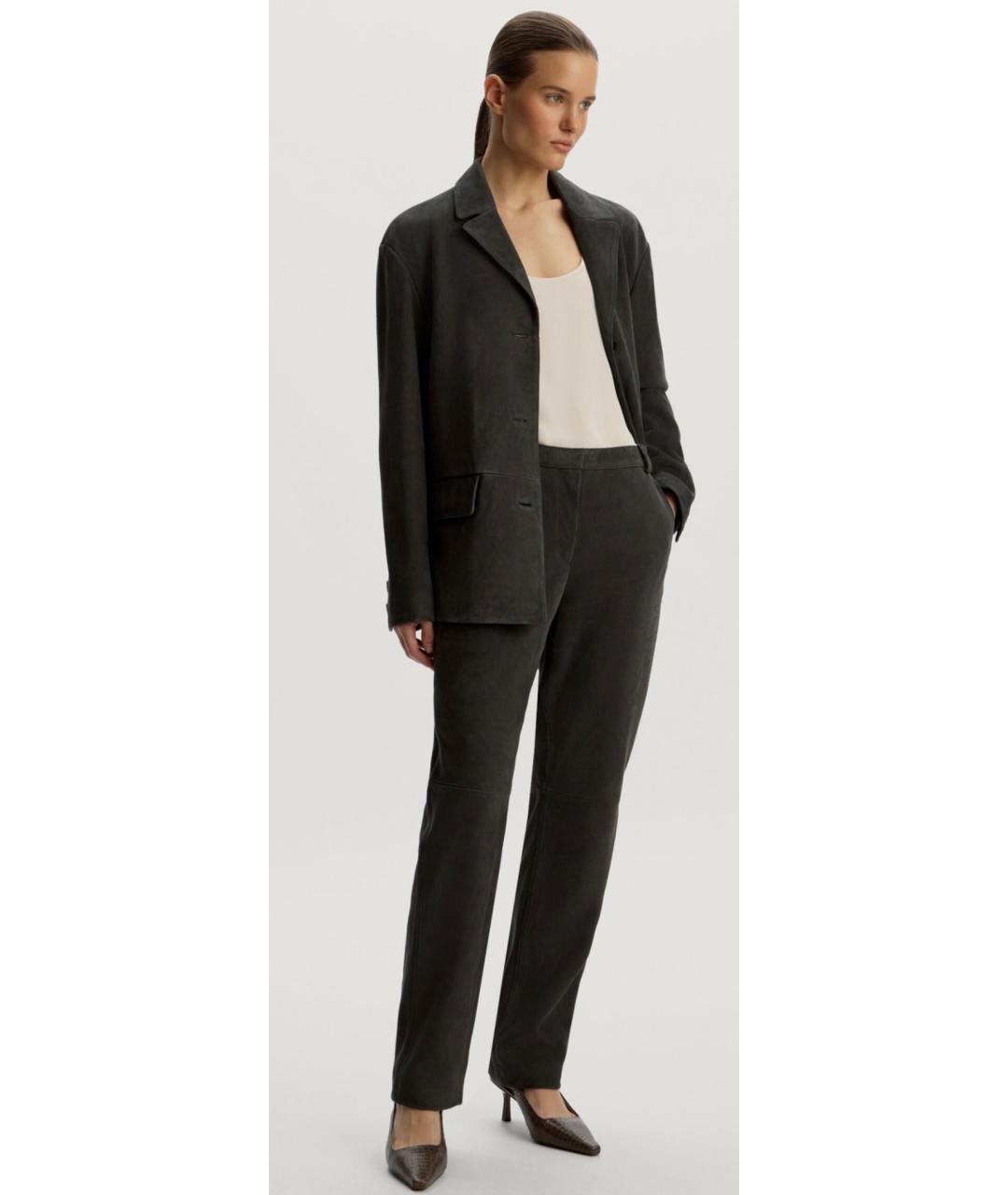 12 STOREEZ Серый замшевый жакет/пиджак, фото 5