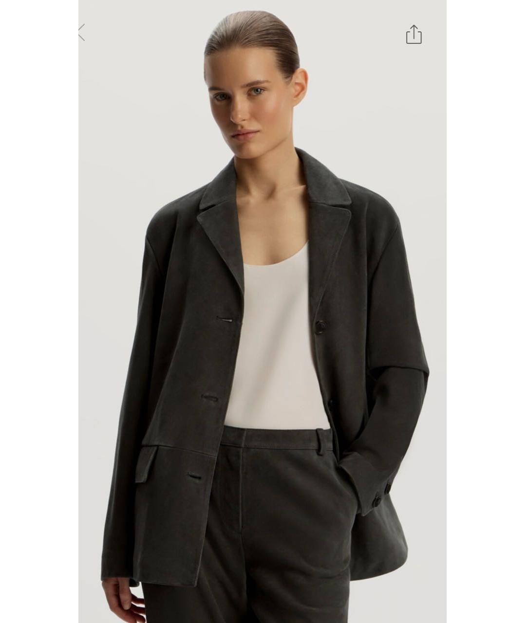 12 STOREEZ Серый замшевый жакет/пиджак, фото 6