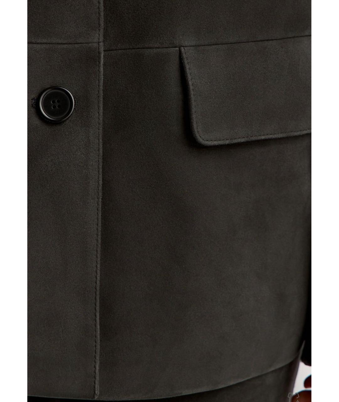 12 STOREEZ Серый замшевый жакет/пиджак, фото 4