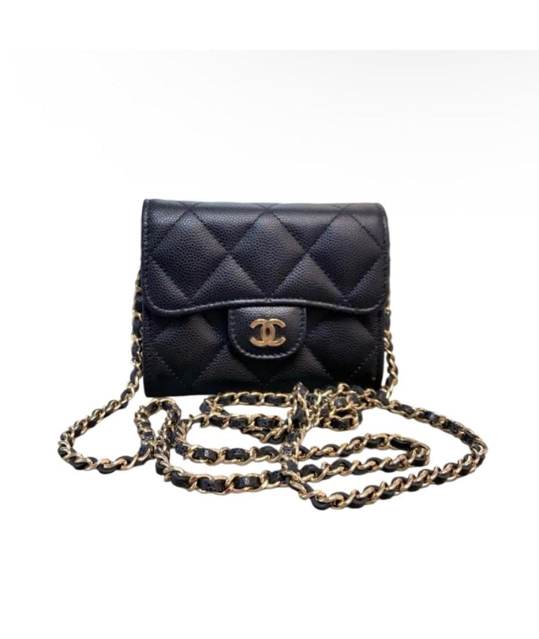 CHANEL Черная кожаная сумка через плечо, фото 9