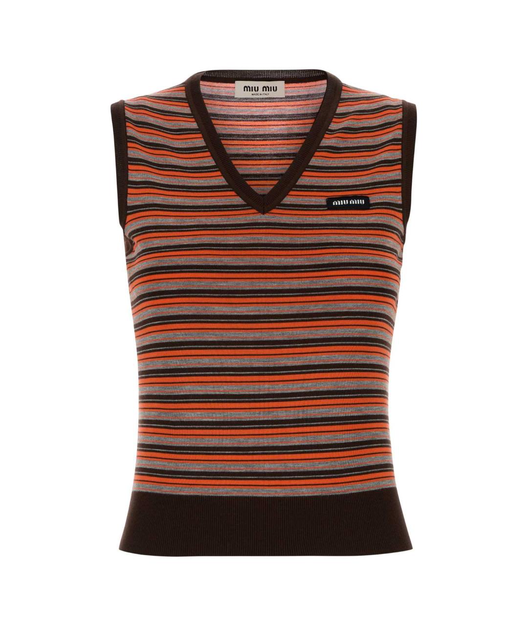 MIU MIU Мульти шерстяная жилетка, фото 1