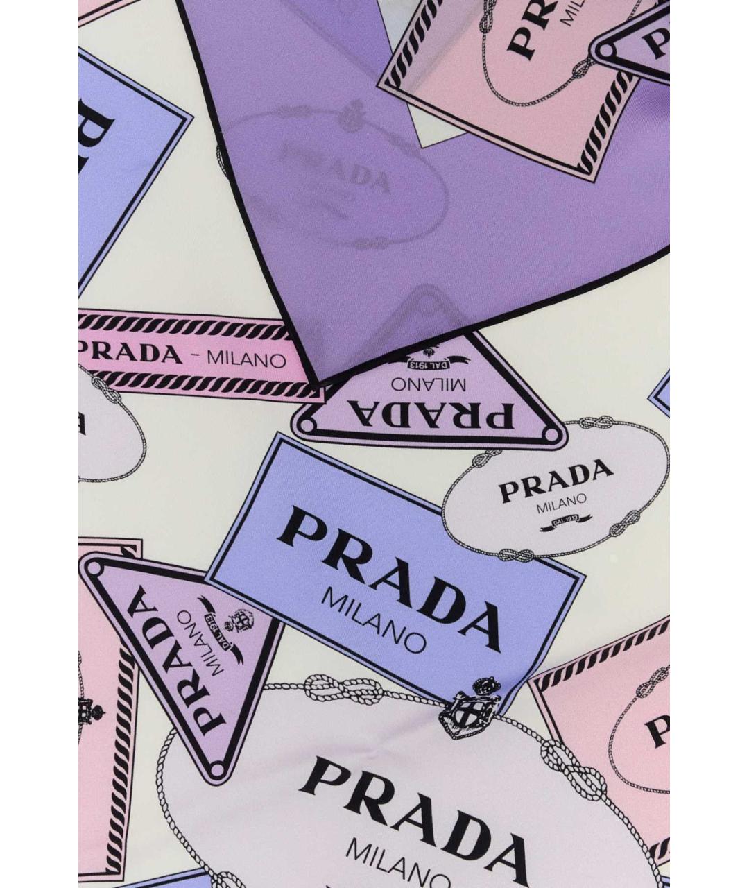 PRADA Мульти шелковый шарф, фото 2