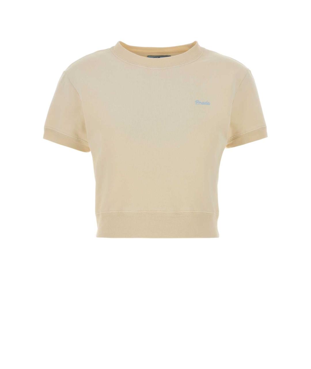 PRADA Желтая хлопковая футболка, фото 1