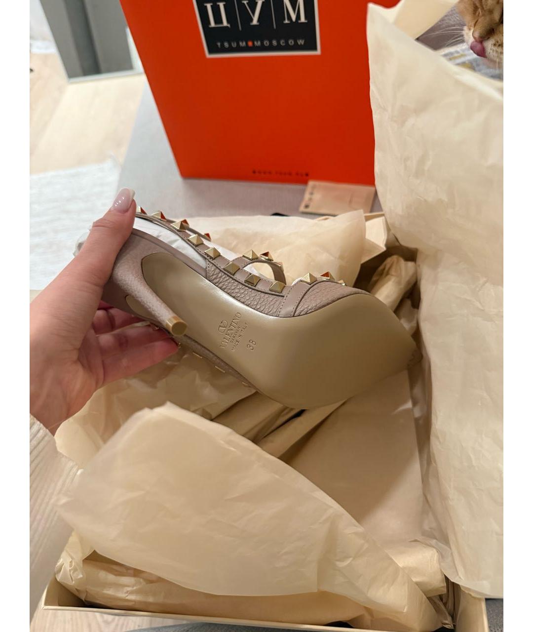 VALENTINO Розовые кожаные туфли, фото 5