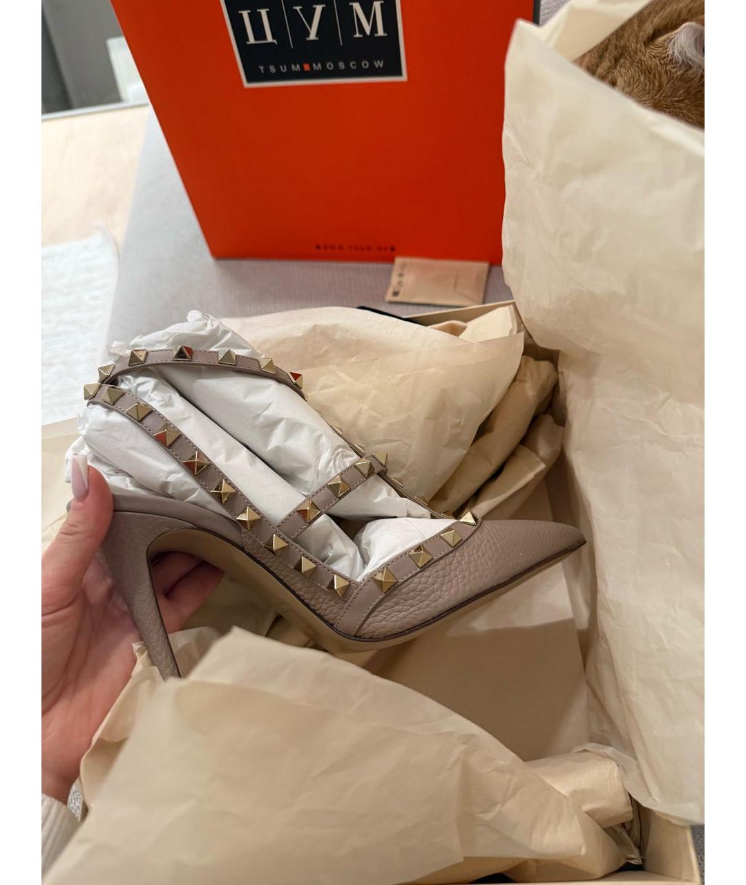 VALENTINO Розовые кожаные туфли, фото 6