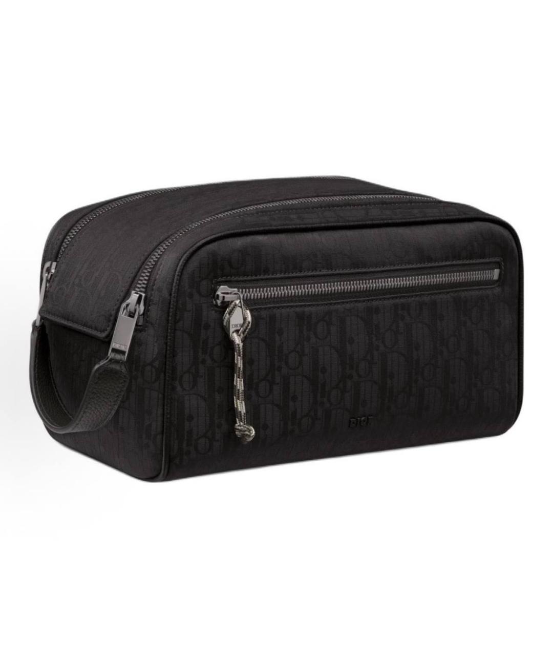 CHRISTIAN DIOR Черный кожаный кошелек, фото 1