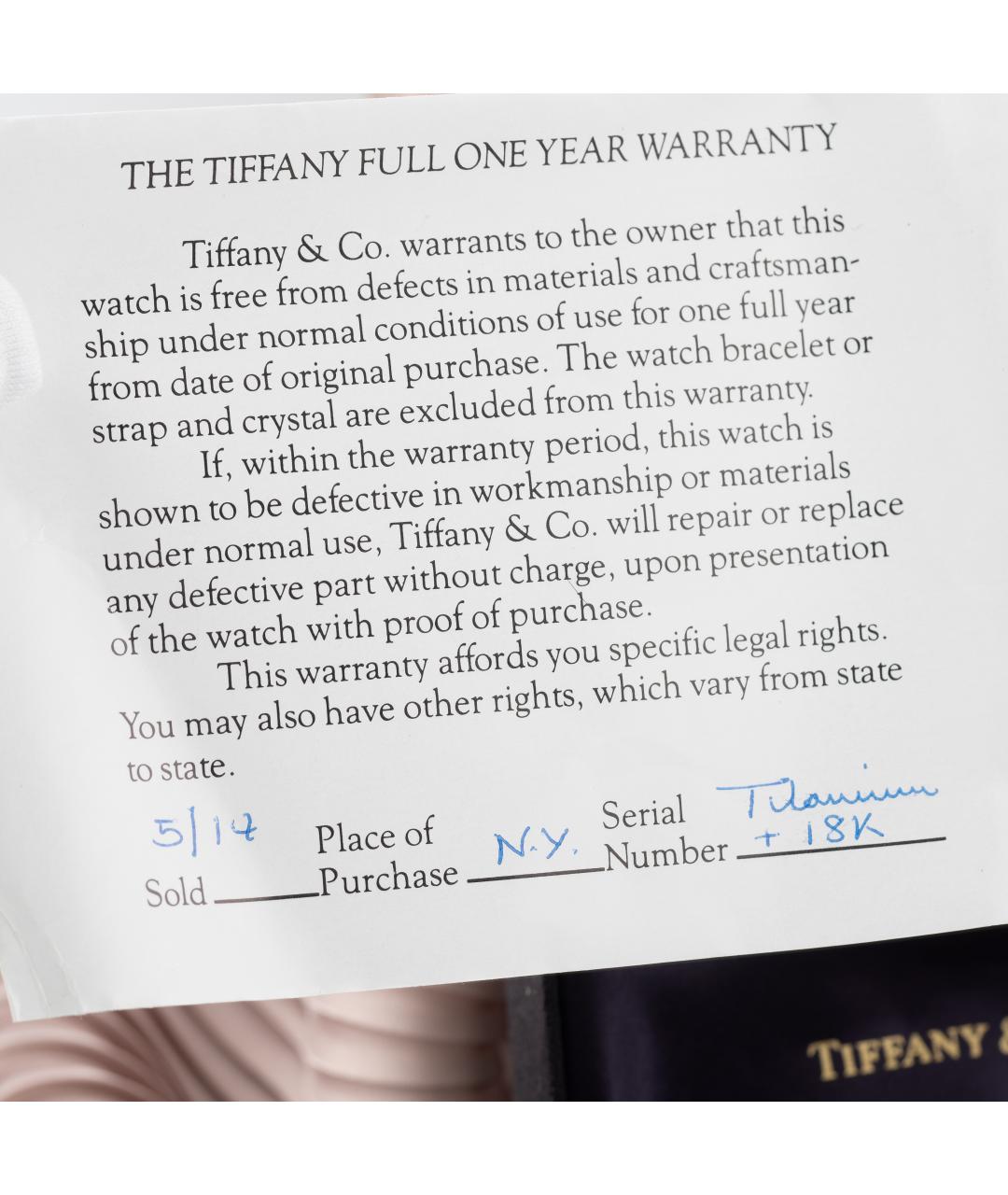 TIFFANY&CO Серые металлические часы, фото 8