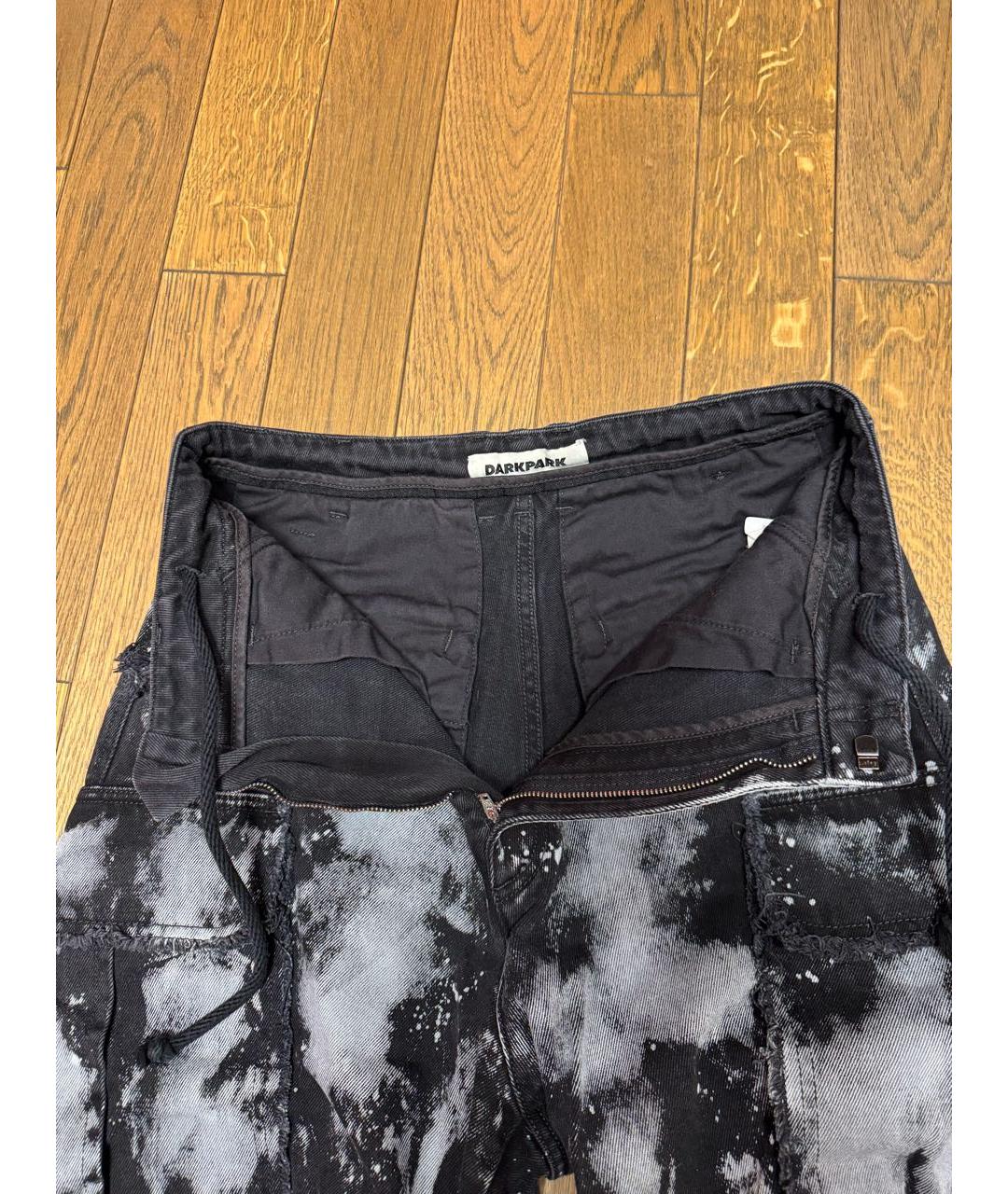 DARKPARK Черные хлопковые прямые джинсы, фото 3