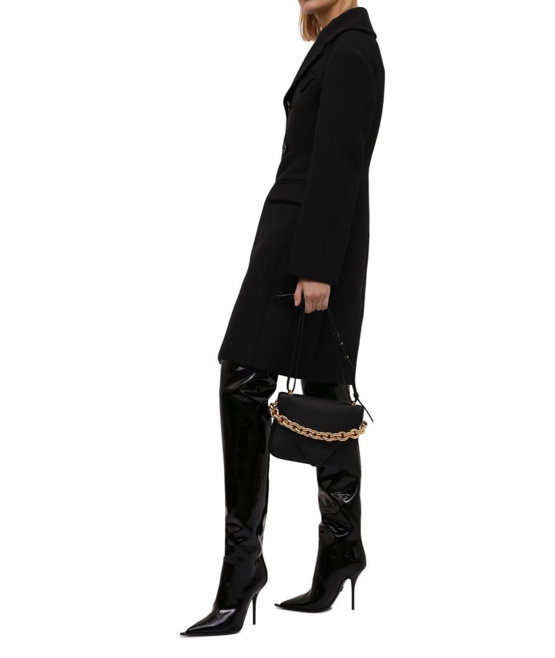 DOLCE&GABBANA Черные ботфорты из лакированной кожи, фото 4