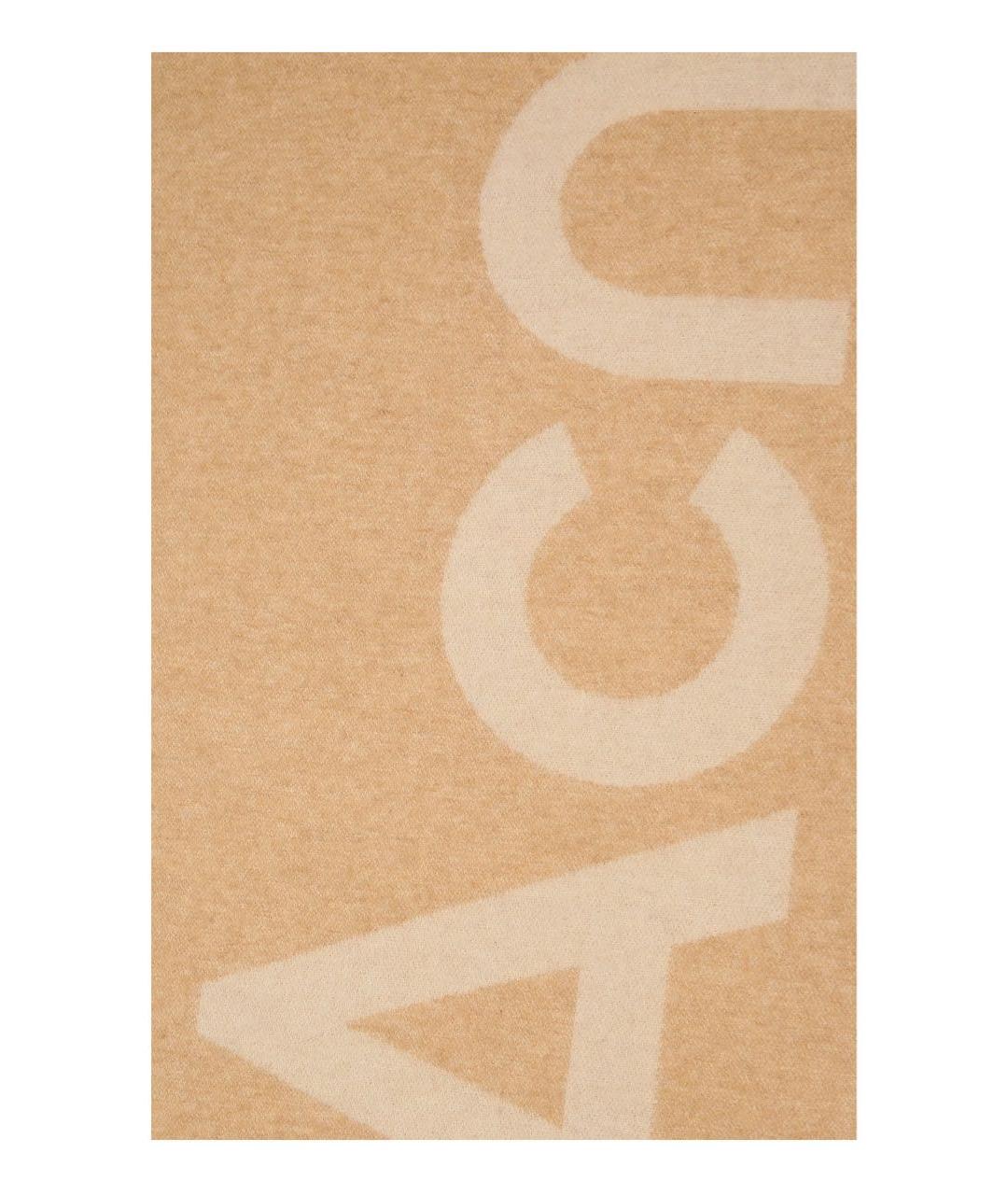 ACNE STUDIOS Бежевый шерстяной шарф, фото 2