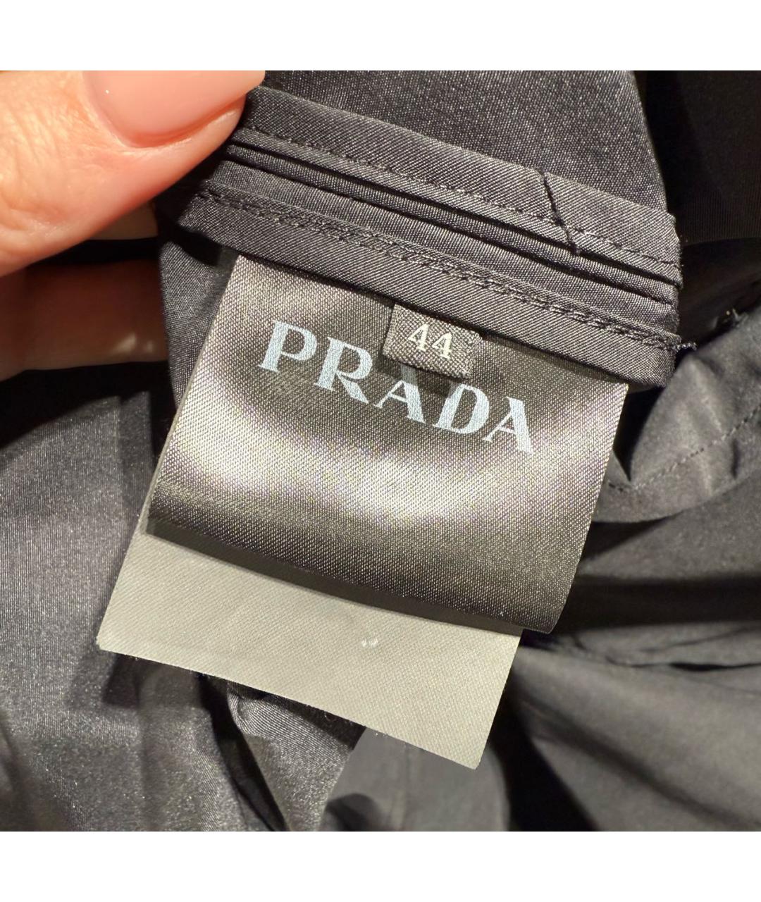 PRADA Черный хлопковый тренч/плащ, фото 4