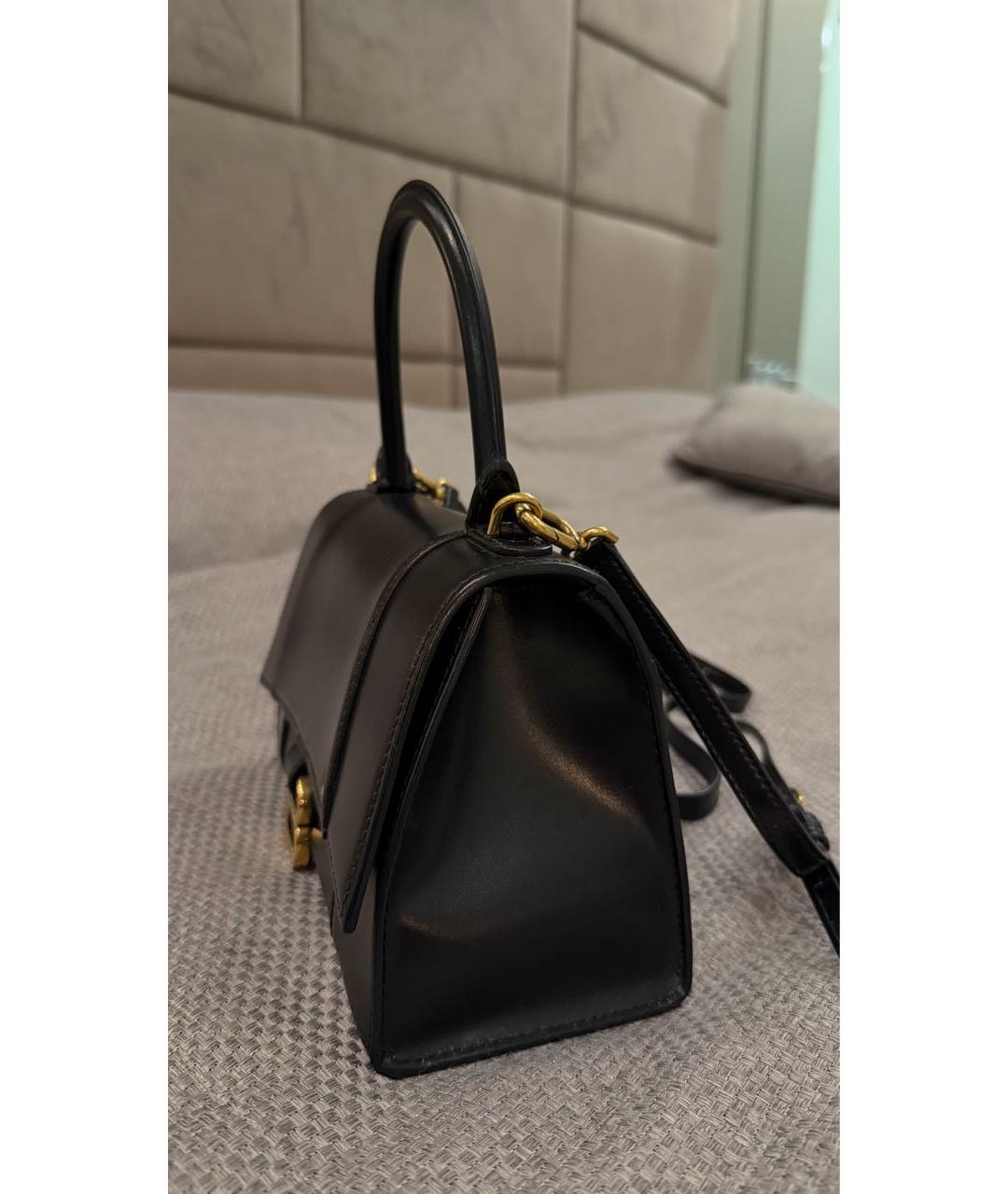 BALENCIAGA Черная кожаная сумка через плечо, фото 3