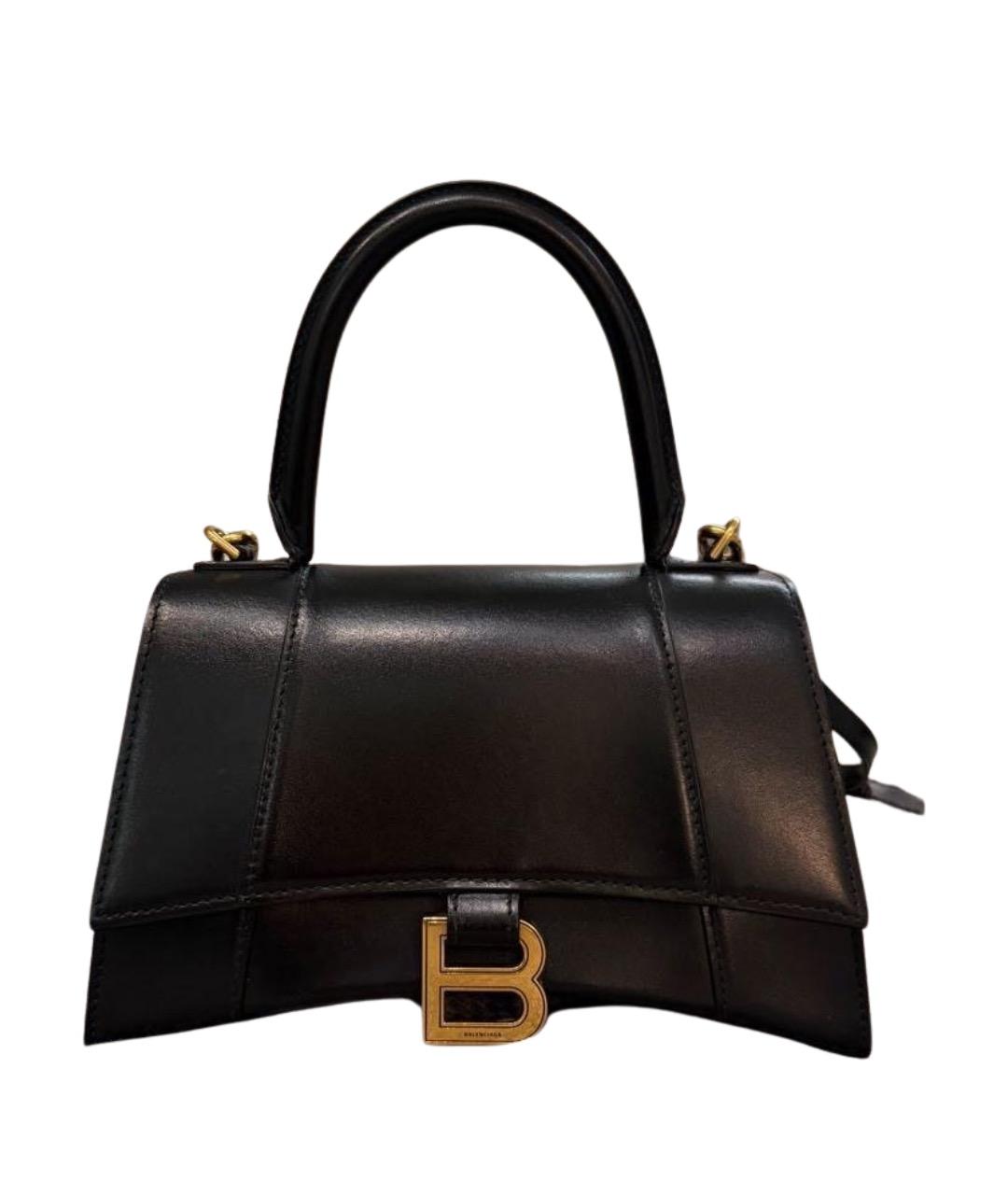 BALENCIAGA Черная кожаная сумка через плечо, фото 1