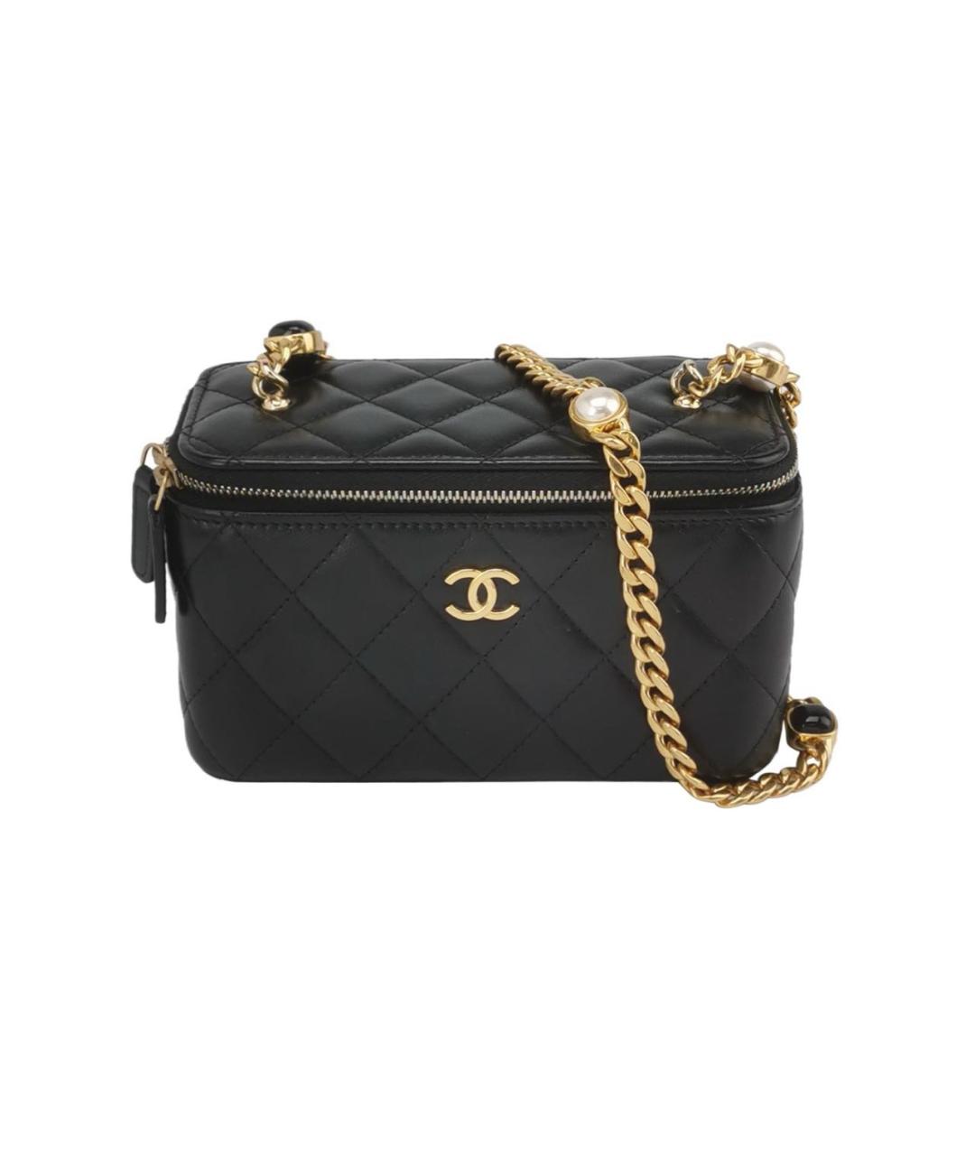 CHANEL Черная кожаная сумка через плечо, фото 7