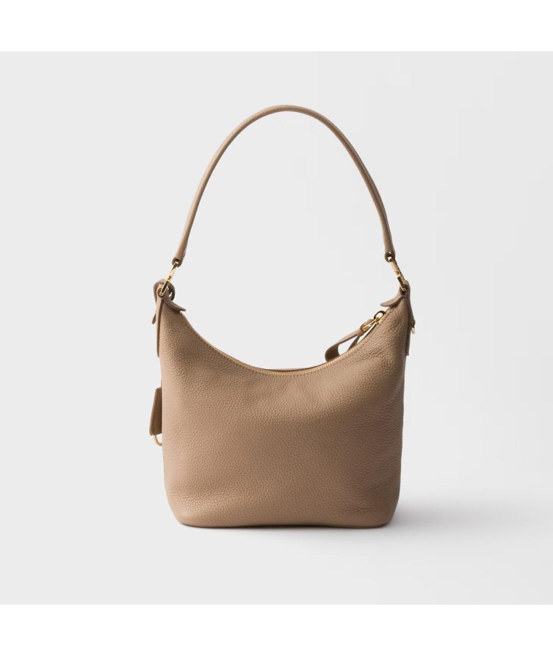 PRADA Бежевая кожаная сумка через плечо, фото 3