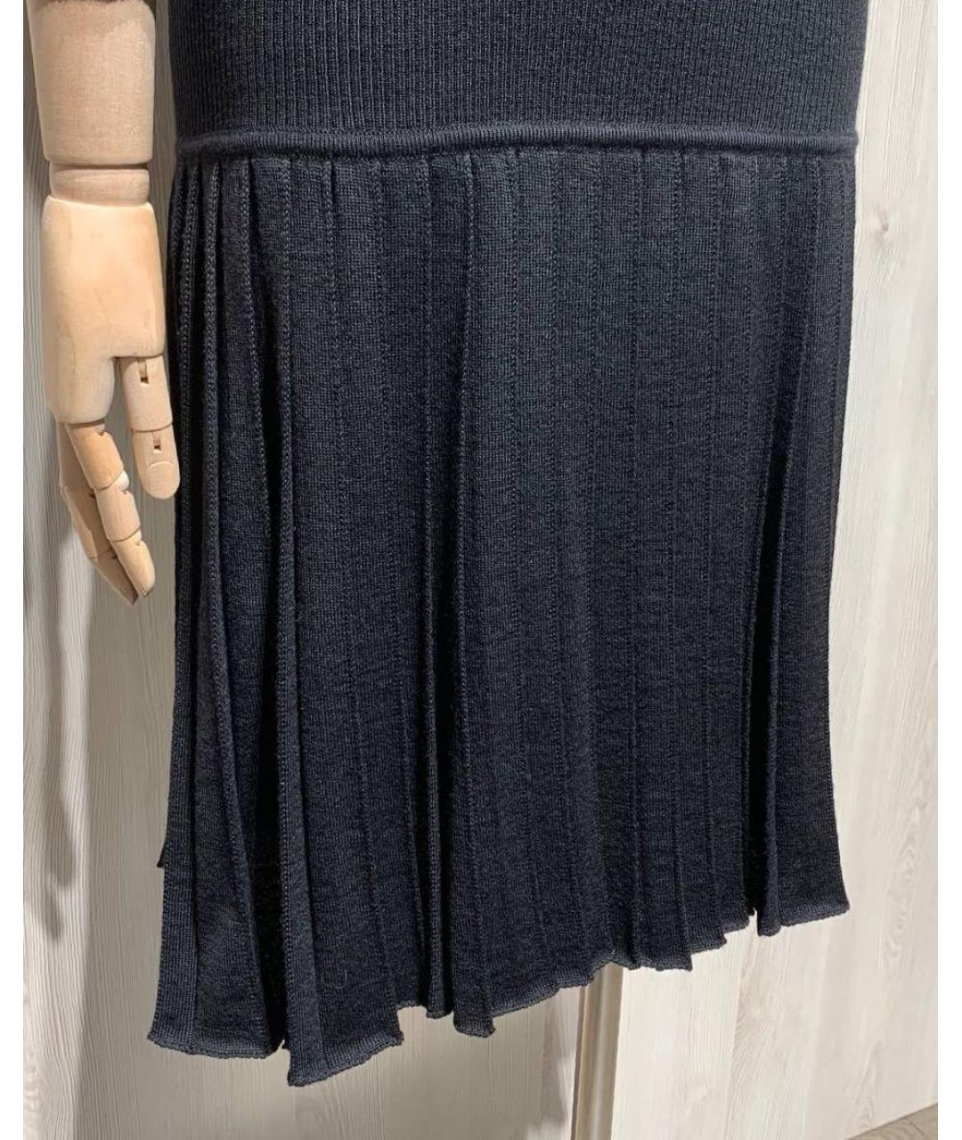 PRADA Черное шерстяное повседневное платье, фото 3