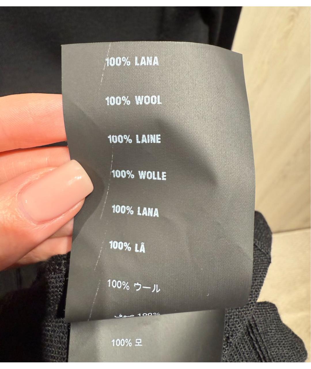 PRADA Черное шерстяное повседневное платье, фото 8