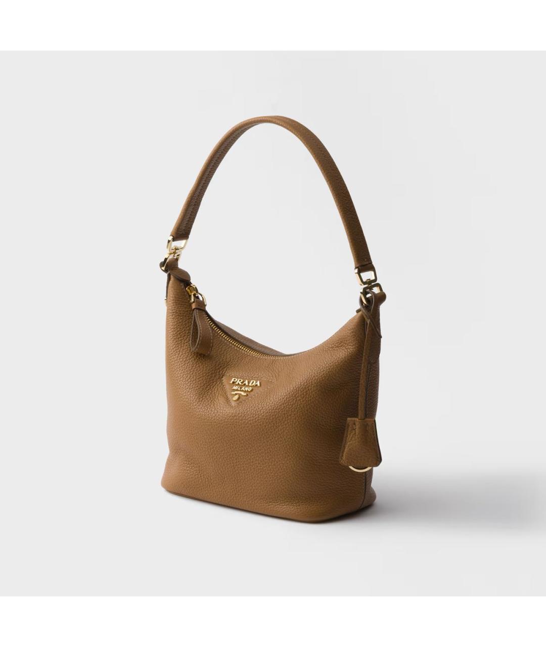 PRADA Коричневая кожаная сумка через плечо, фото 2