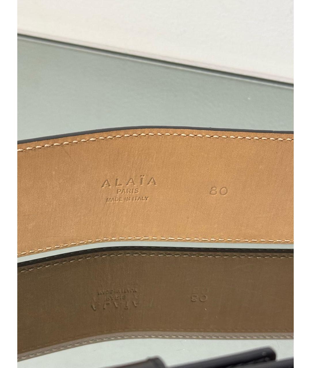 ALAIA Черный кожаный ремень, фото 6