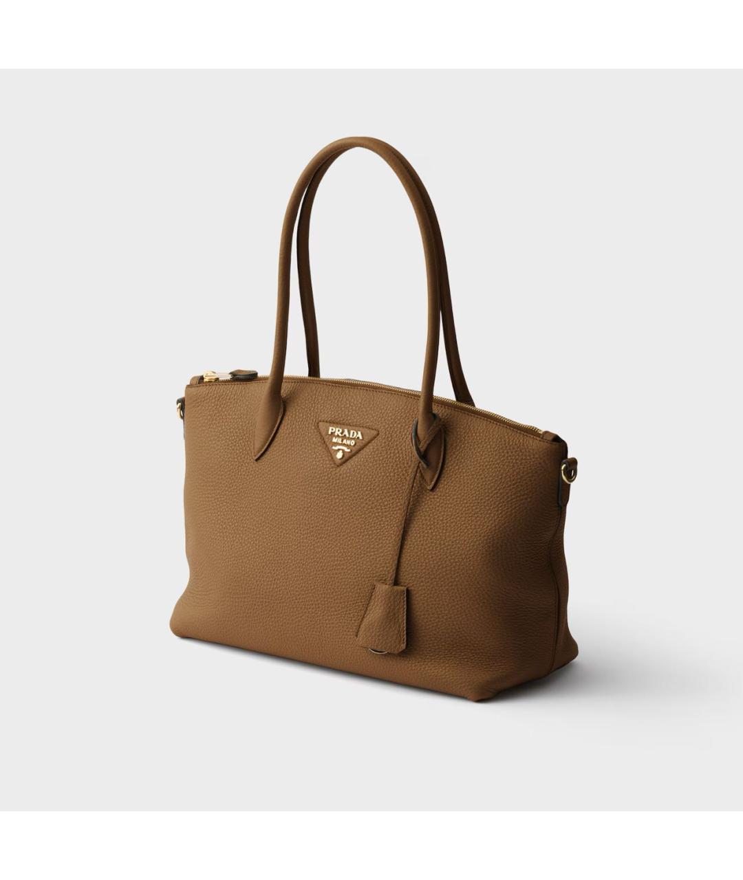 PRADA Коричневая кожаная сумка тоут, фото 2