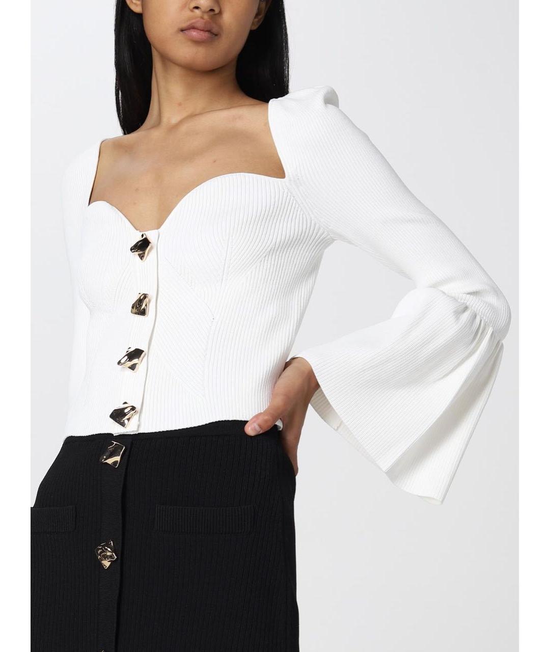 SELF-PORTRAIT Белый вискозный жакет/пиджак, фото 7