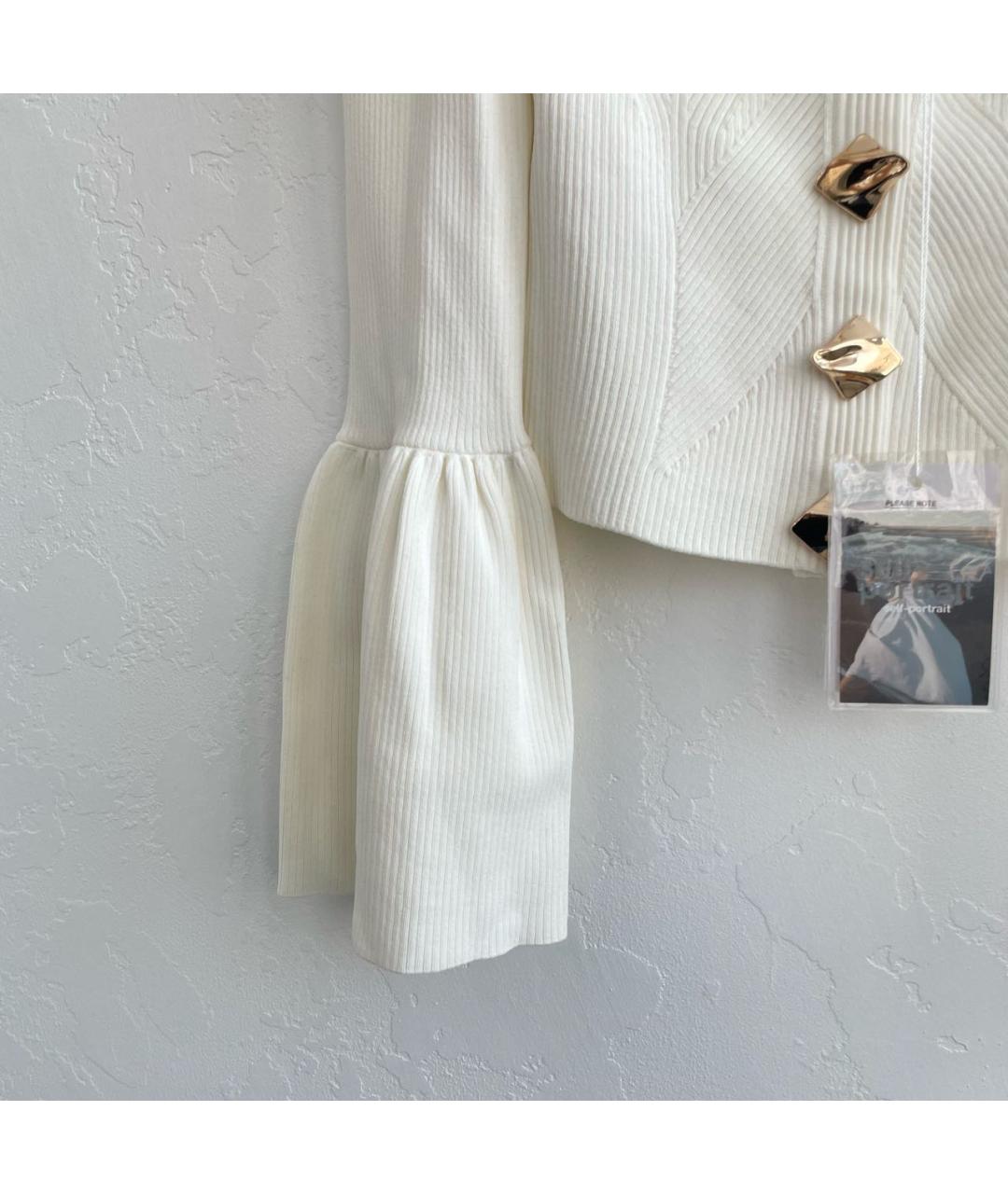 SELF-PORTRAIT Белый вискозный жакет/пиджак, фото 4