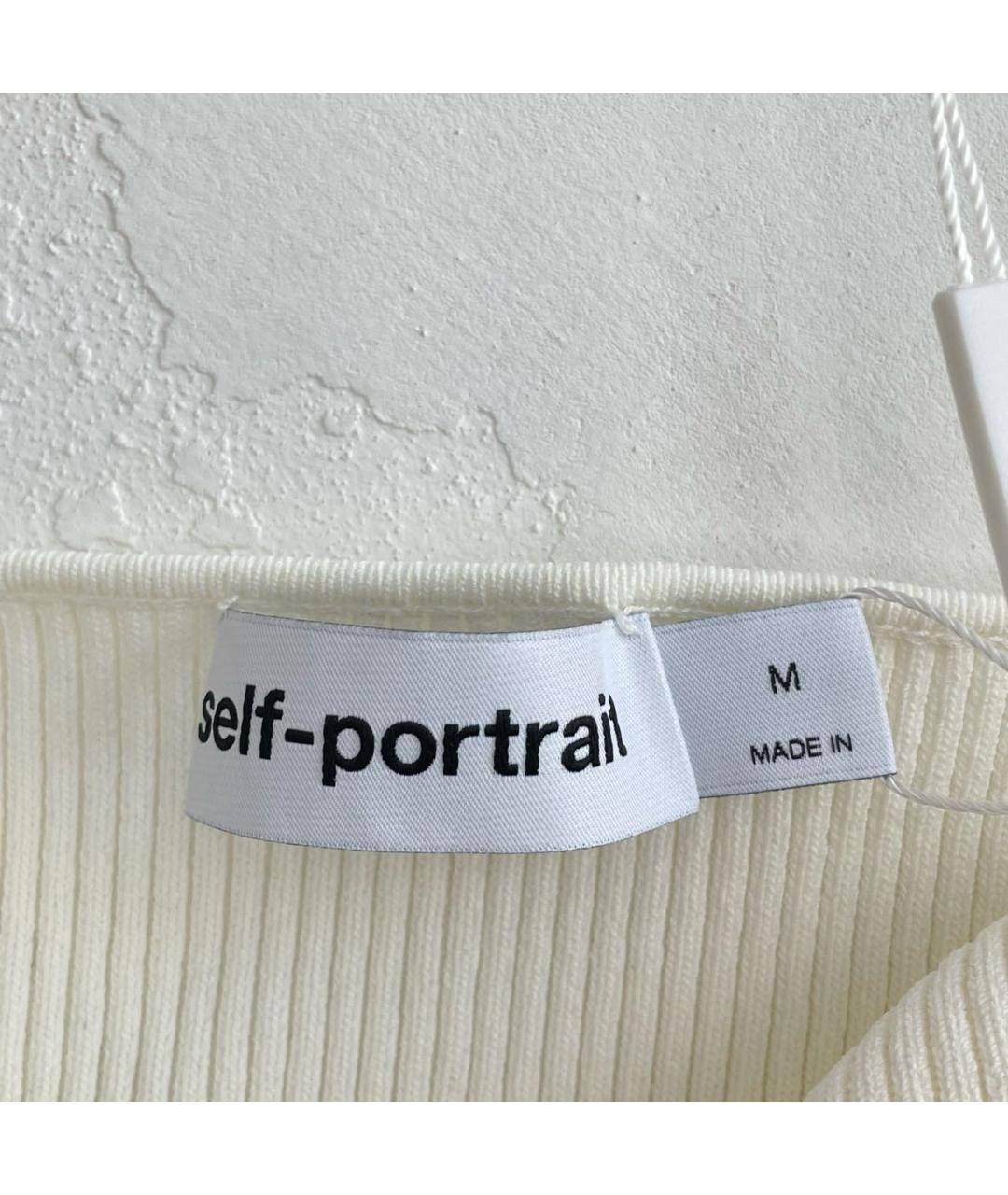 SELF-PORTRAIT Белый вискозный жакет/пиджак, фото 6