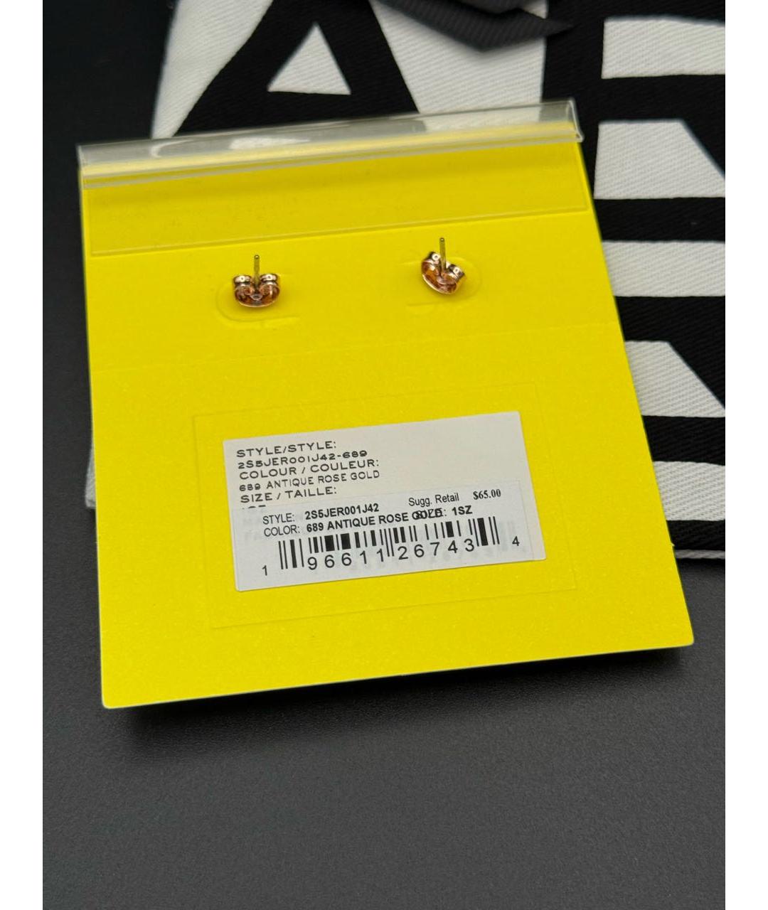 MARC JACOBS Золотые металлические серьги, фото 4