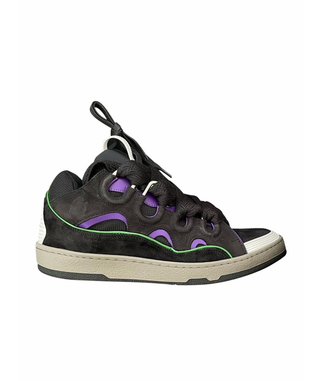 LANVIN Черные низкие кроссовки / кеды, фото 1