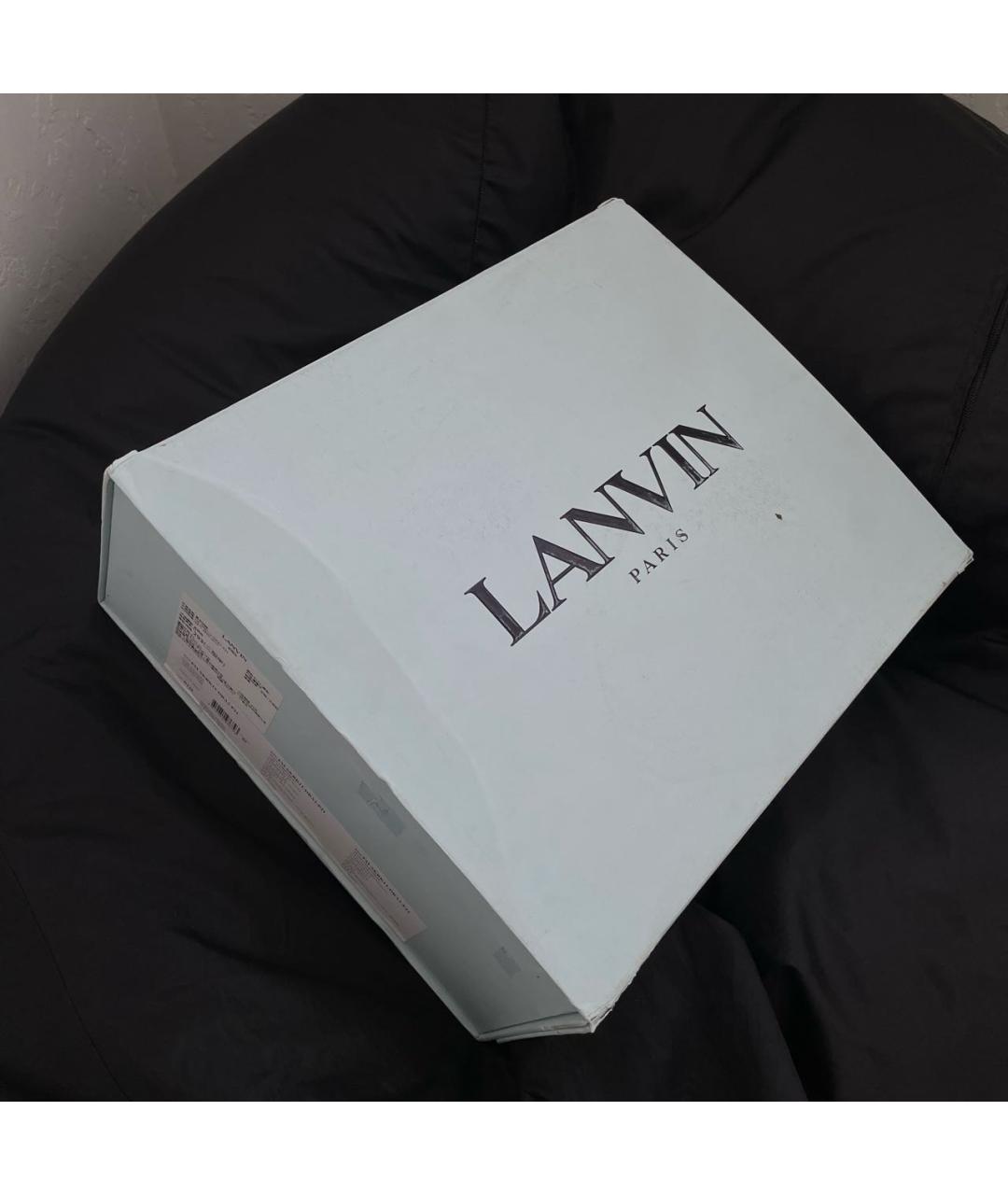 LANVIN Черные низкие кроссовки / кеды, фото 7