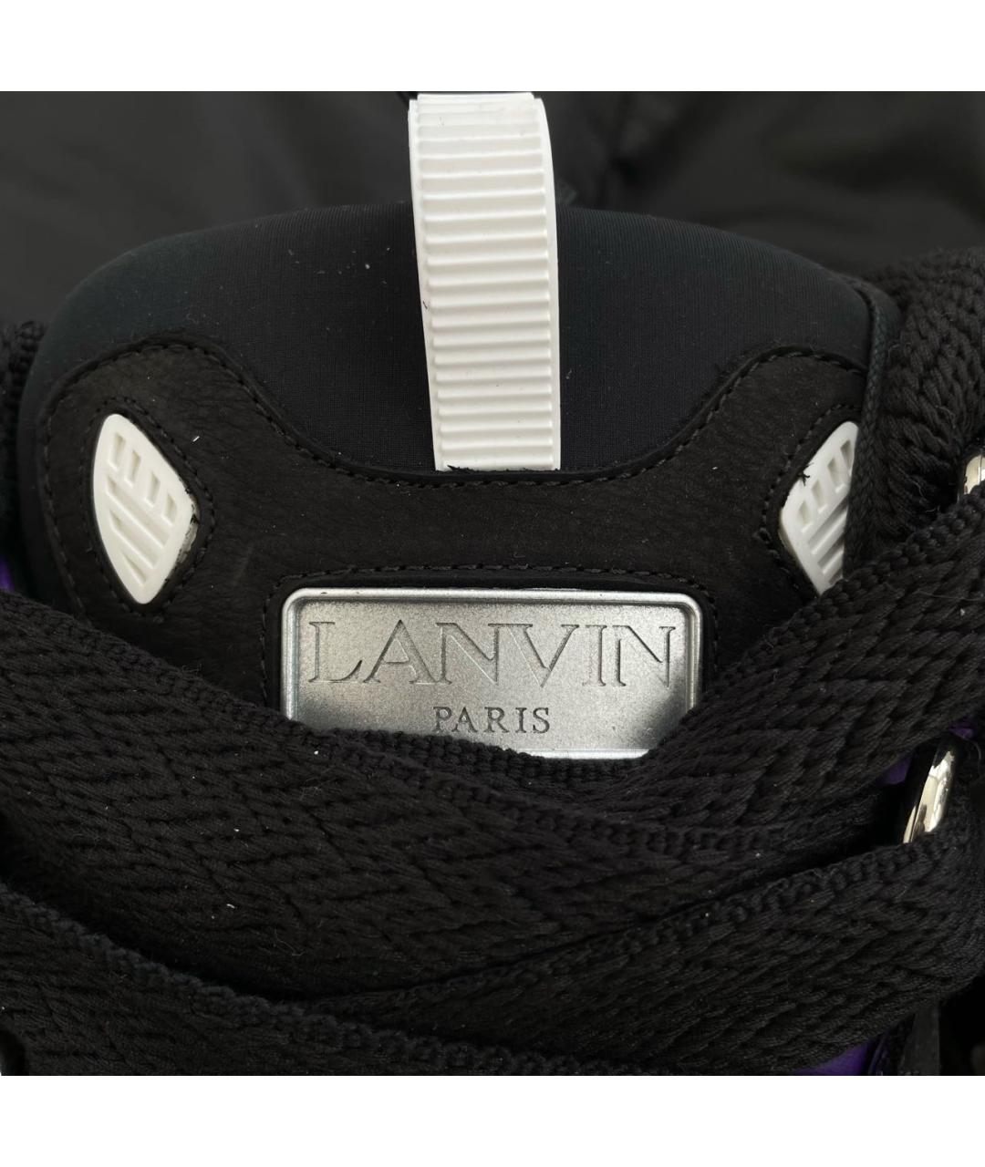 LANVIN Черные низкие кроссовки / кеды, фото 5