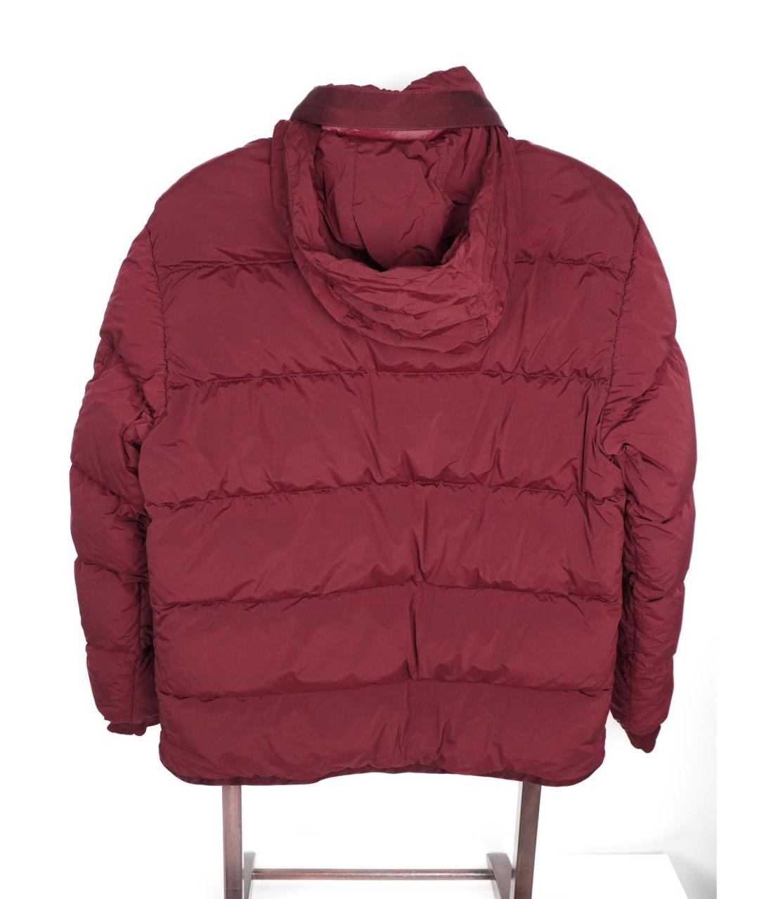 CP COMPANY Бордовый полиамидовый пуховик, фото 2