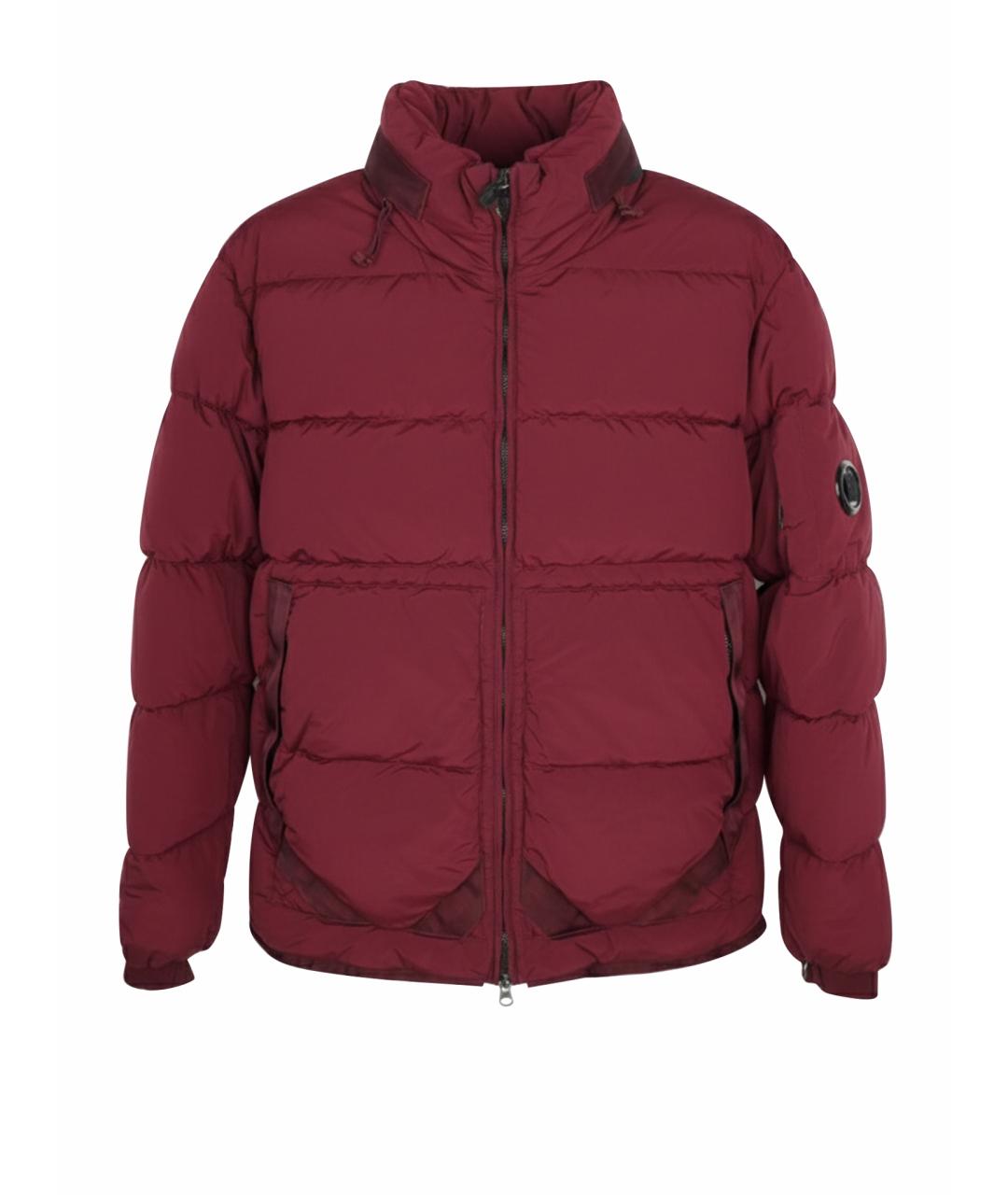 CP COMPANY Бордовый полиамидовый пуховик, фото 1
