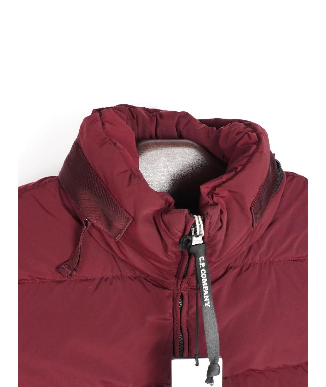 CP COMPANY Бордовый полиамидовый пуховик, фото 3