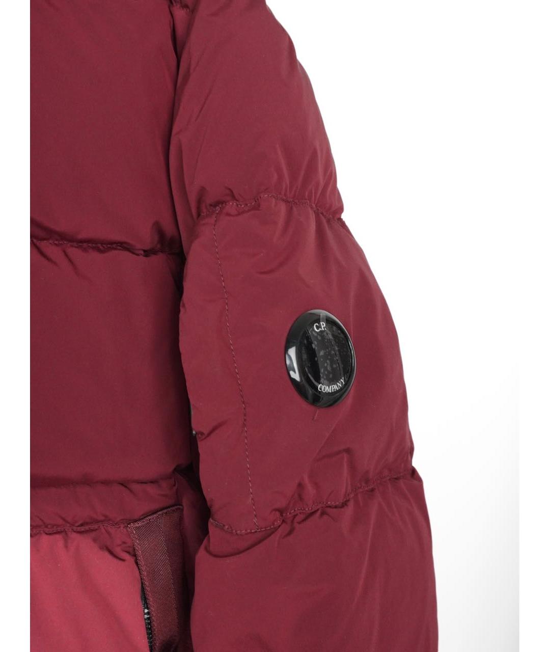 CP COMPANY Бордовый полиамидовый пуховик, фото 4
