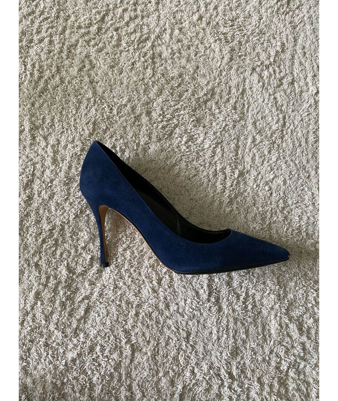 SERGIO ROSSI Синие замшевые туфли, фото 5