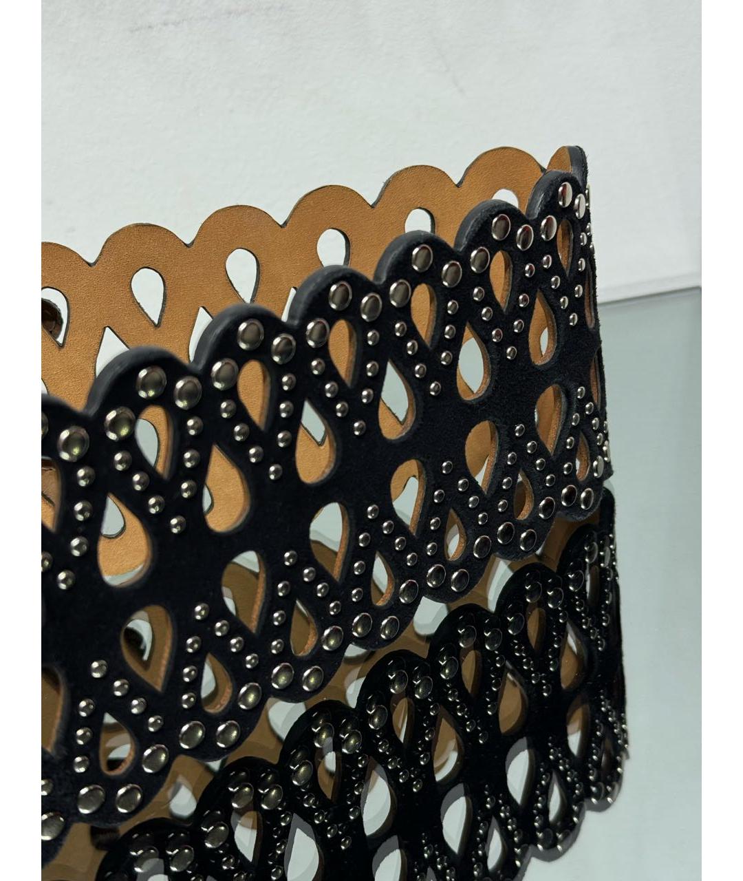 ALAIA Черный замшевый ремень, фото 3