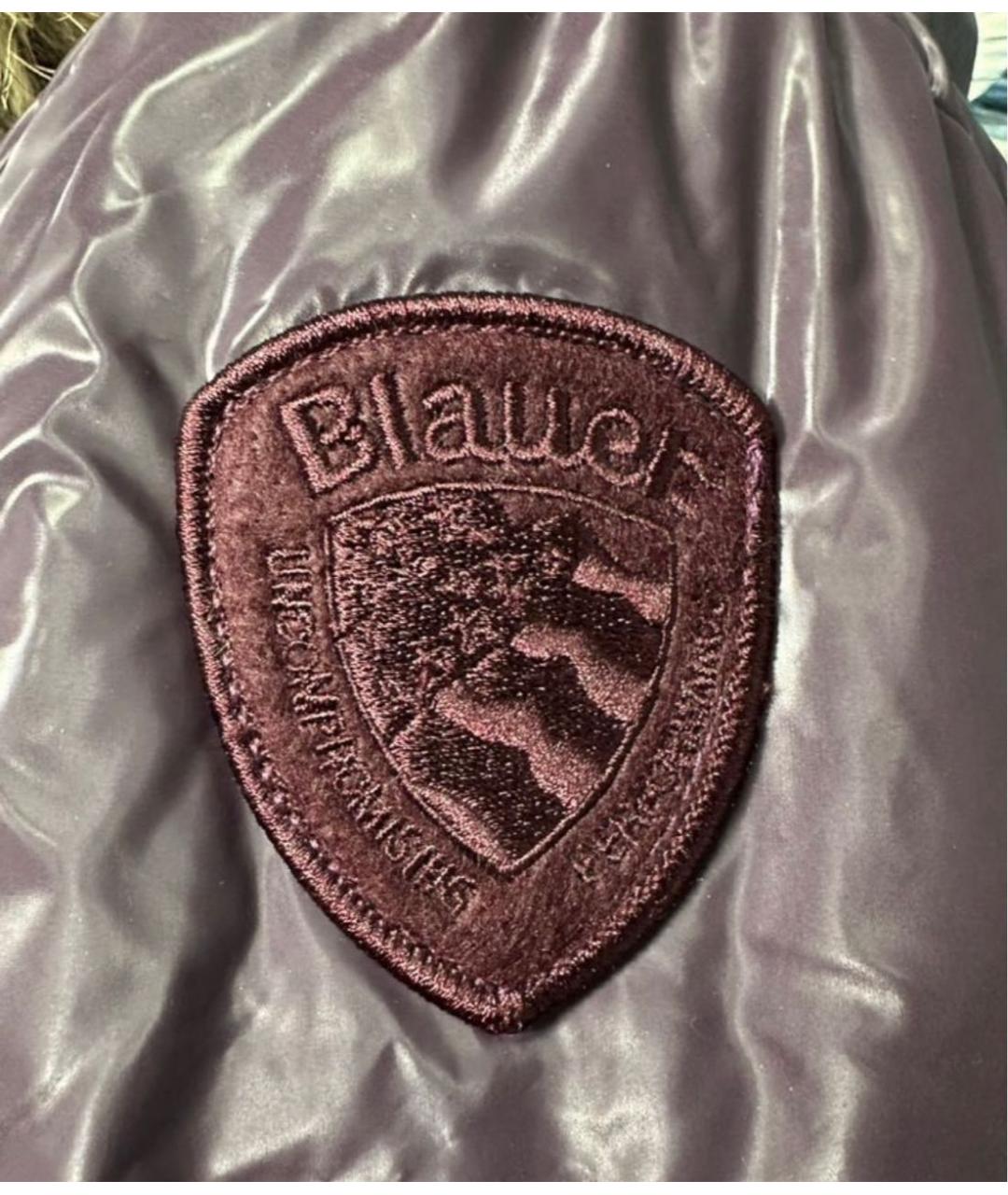 BLAUER Бордовый полиэстеровый пуховик, фото 3