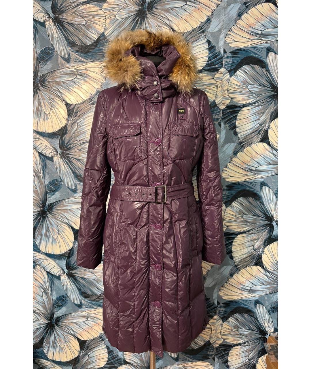 BLAUER Бордовый полиэстеровый пуховик, фото 5