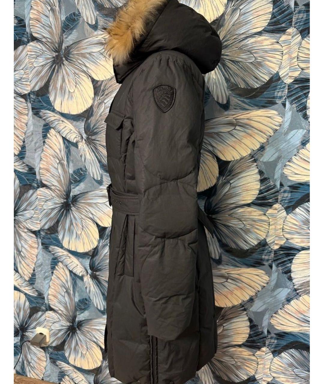 BLAUER Черный хлопковый пуховик, фото 3