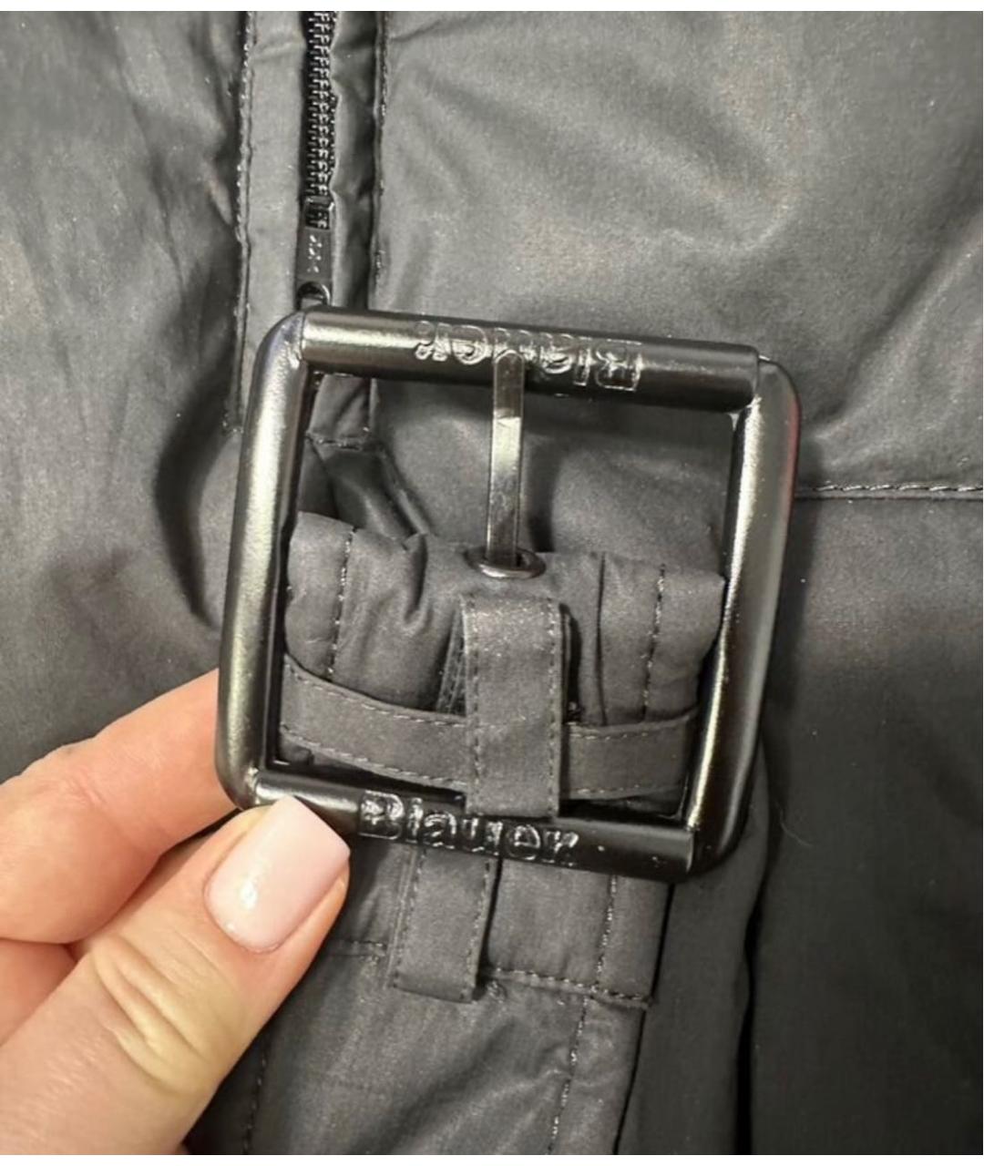 BLAUER Черный хлопковый пуховик, фото 5