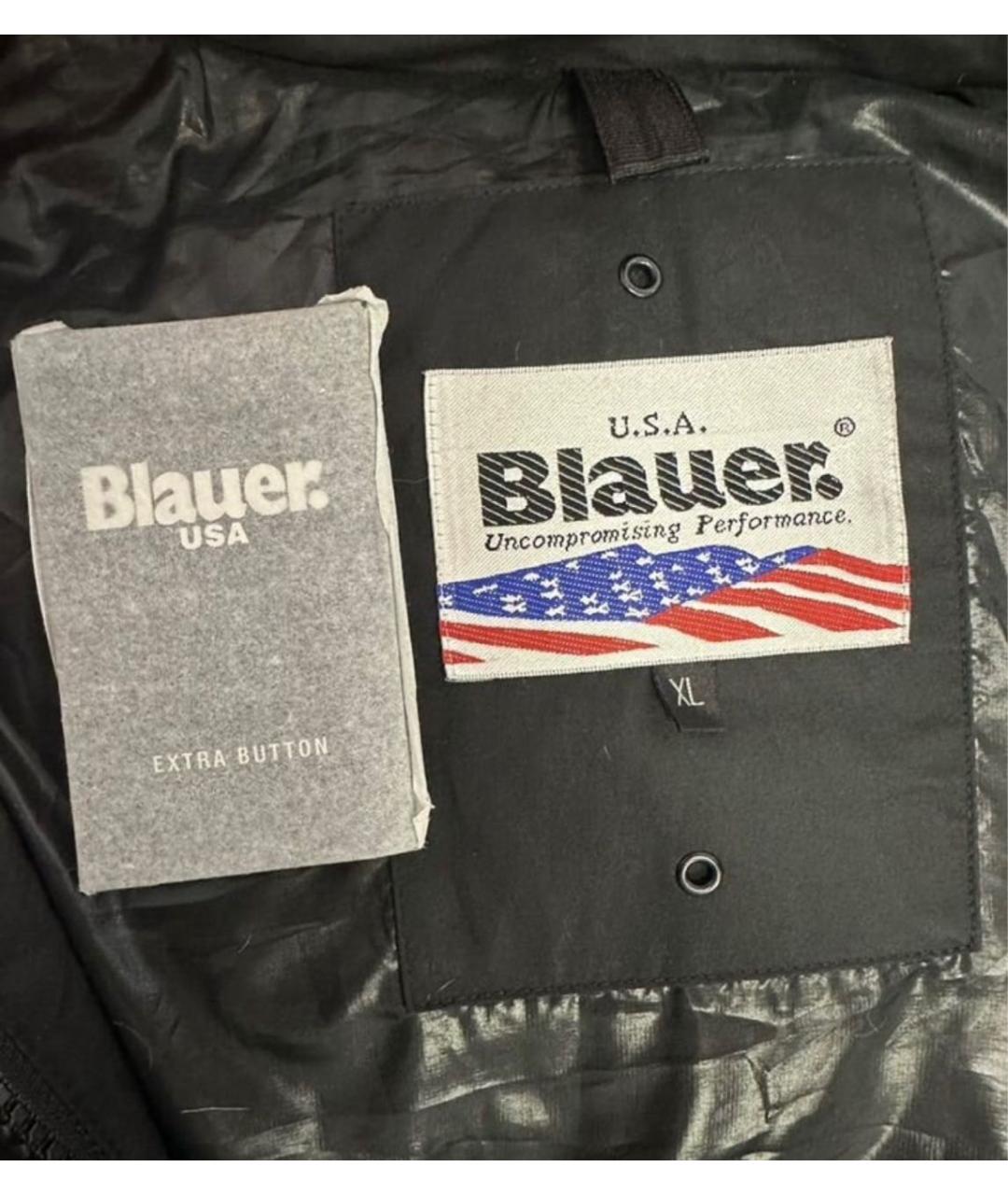 BLAUER Черный хлопковый пуховик, фото 6