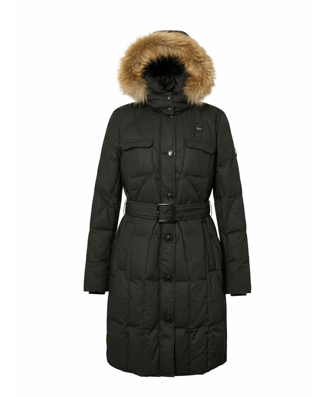 BLAUER Черный хлопковый пуховик, фото 1