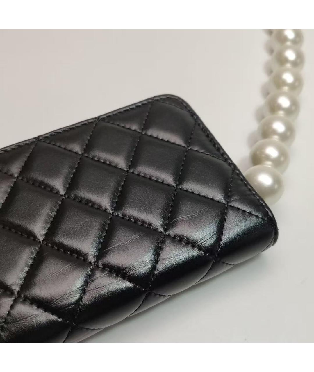 CHANEL Черная кожаная сумка через плечо, фото 6
