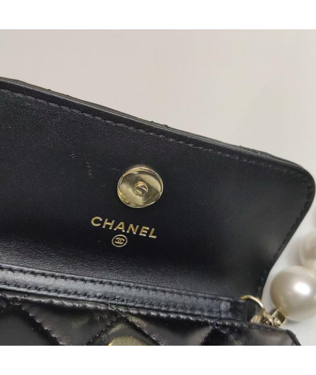 CHANEL Черная кожаная сумка через плечо, фото 4