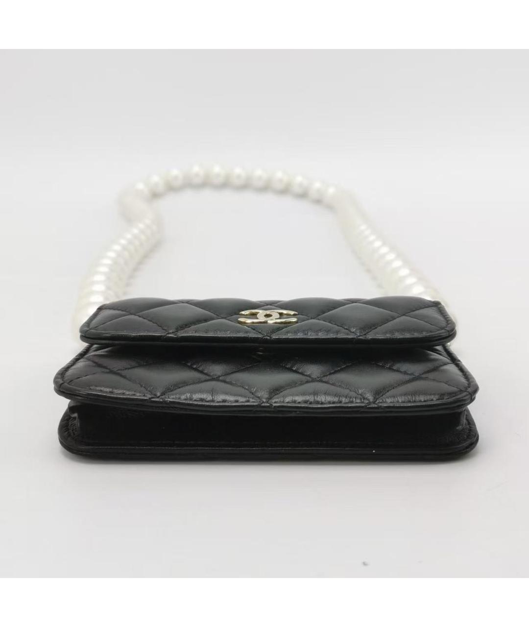 CHANEL Черная кожаная сумка через плечо, фото 7