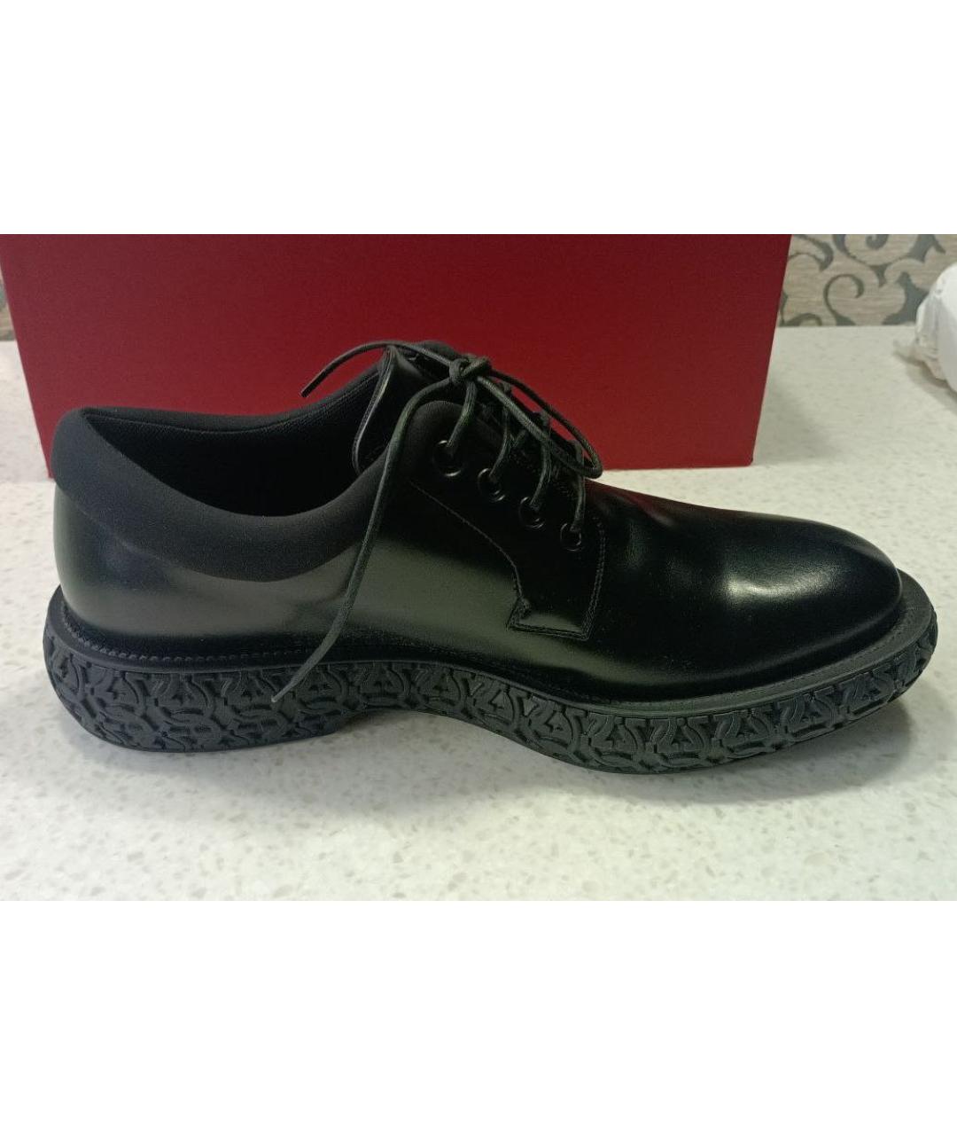 FERRAGAMO Черные кожаные туфли, фото 7