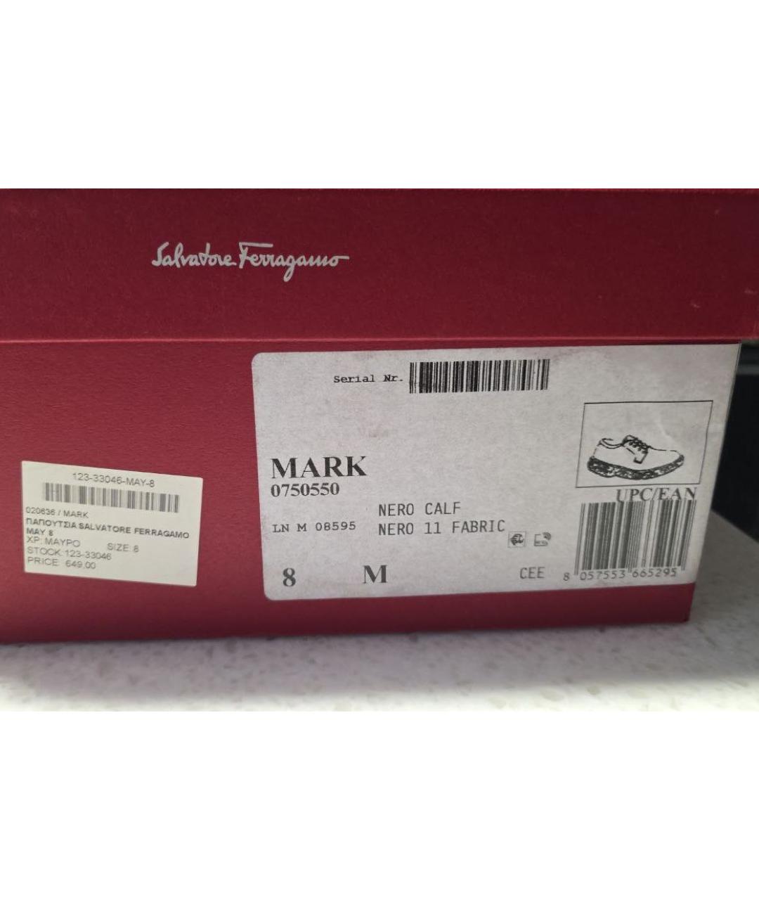 FERRAGAMO Черные кожаные туфли, фото 5