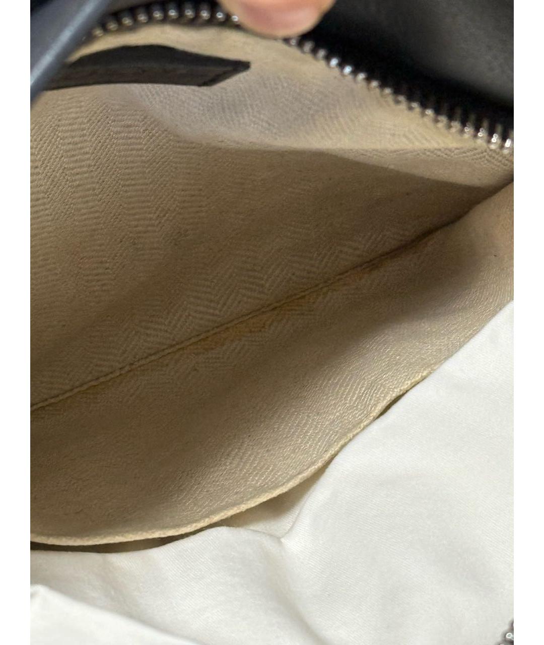 LOEWE Черная кожаная сумка с короткими ручками, фото 8