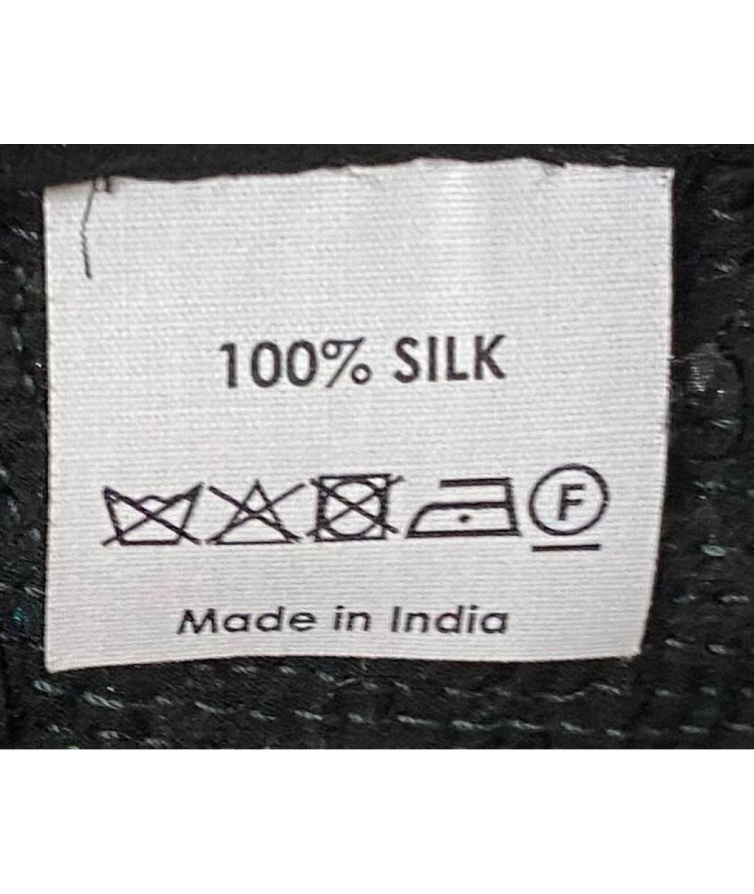 DRIES VAN NOTEN Серебряная шелковая майка, фото 5